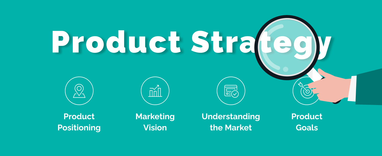What are the key components of a product strategy?