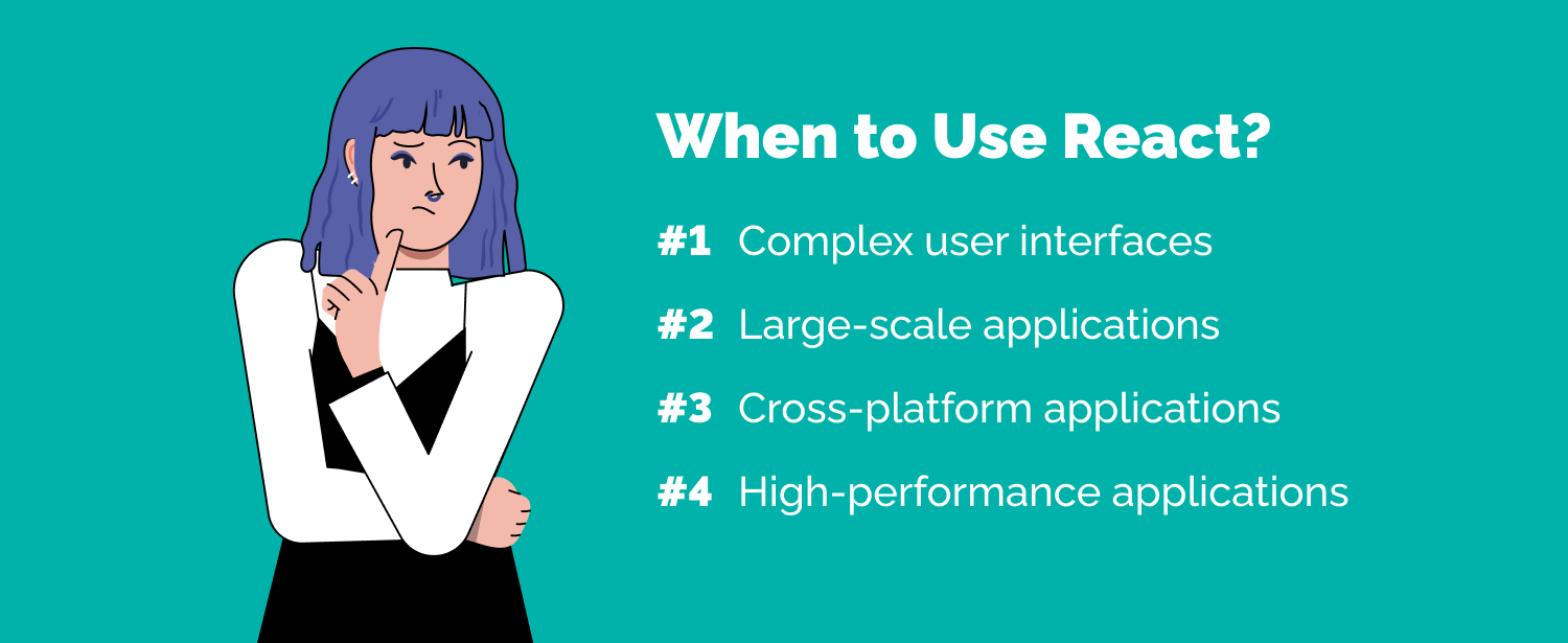 when to use react