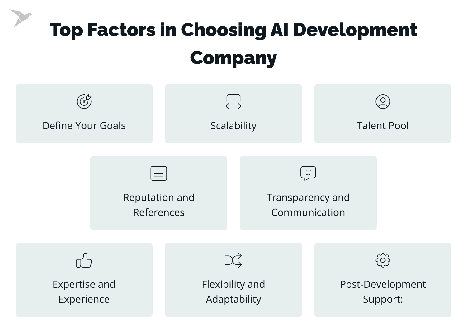 Top factors in choosing AI development company