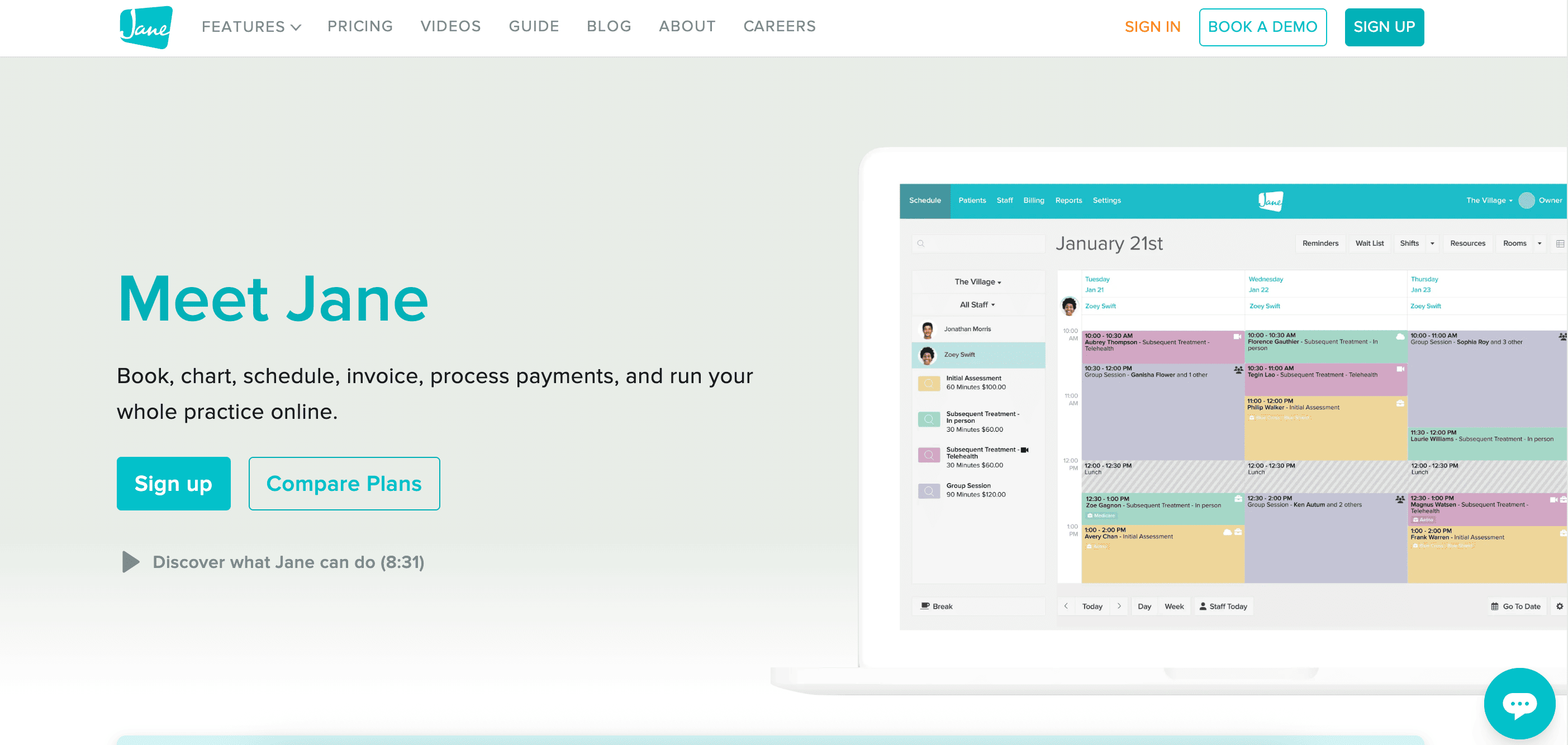 Jane app EHR