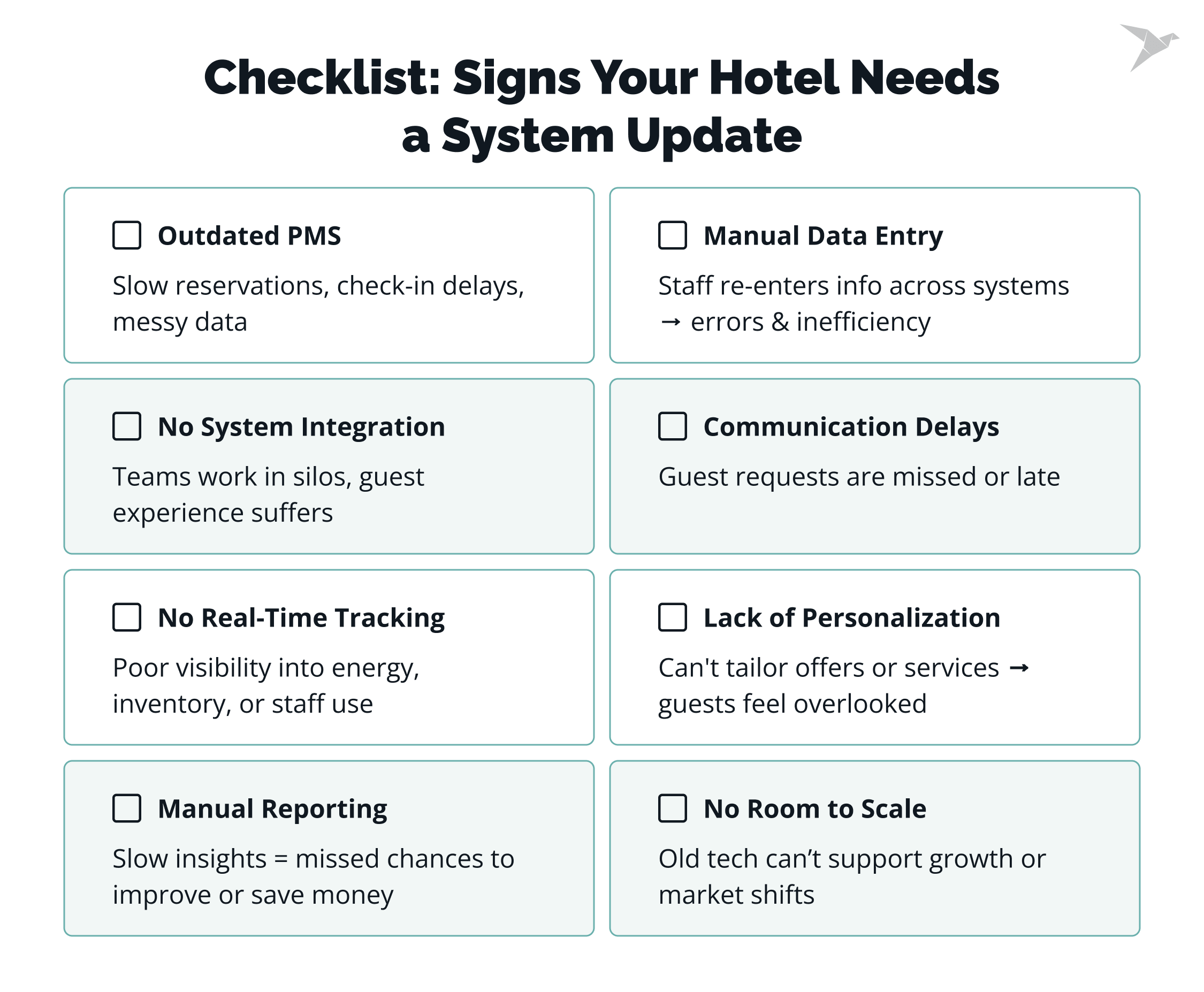 Checklist: Signs Your Hotel Needs a System Update